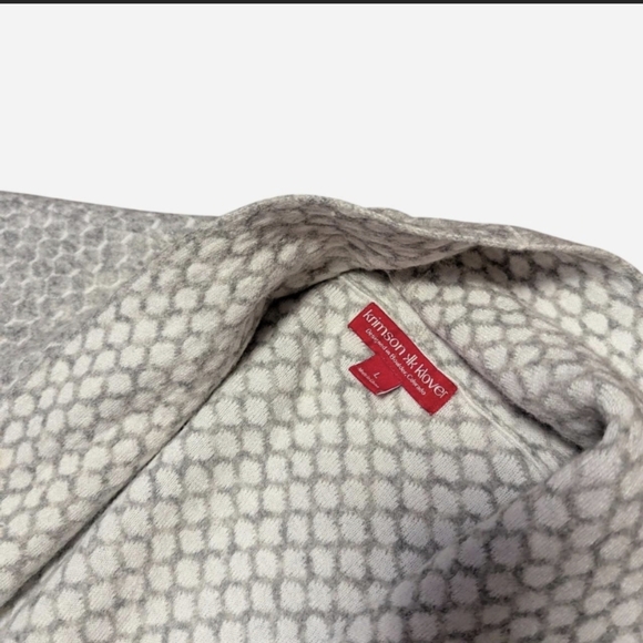 Krimson And Klover Women's Large Gray Honeycomb Wool Blend Sweater - Picture 2 of 4